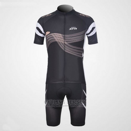 2012 Cycling Jersey Shimano Black and Orange Short Sleeve and Bib Short