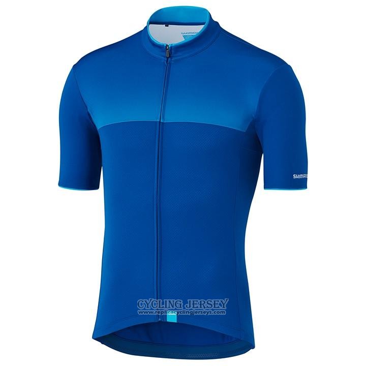 2020 Cycling Jersey Shimano Blue Short Sleeve And Bib Short