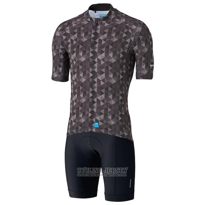 2020 Cycling Jersey Shimano Marron Short Sleeve And Bib Short