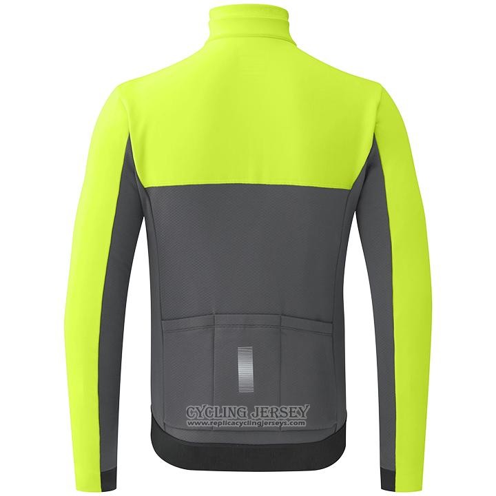2020 Cycling Jersey Shimano Yellow Gray Long Sleeve And Bib Tight