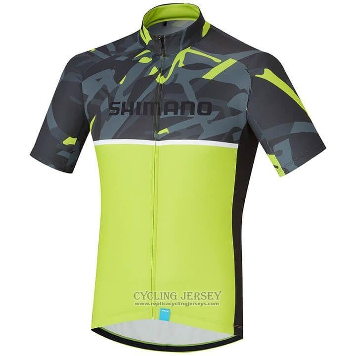 2020 Cycling Jersey Shimano Yellow Short Sleeve And Bib Short