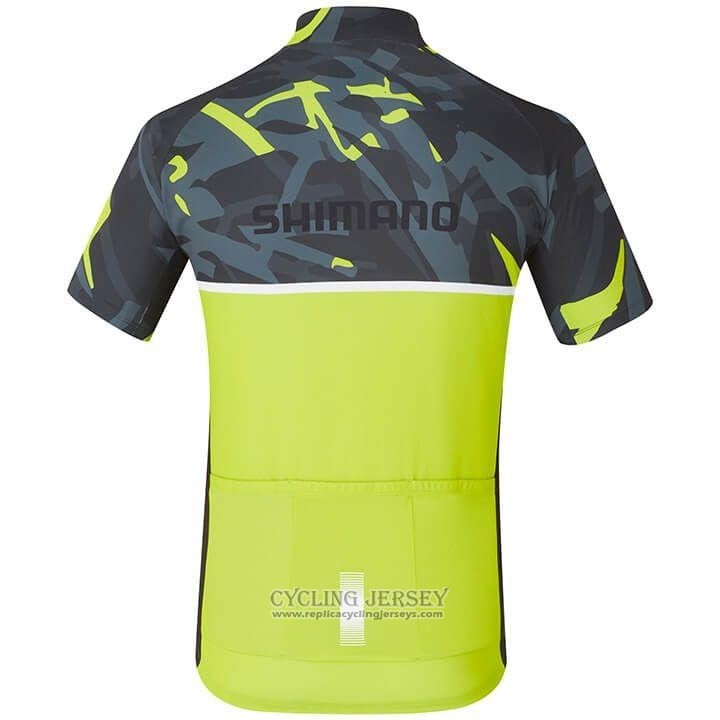 2020 Cycling Jersey Shimano Yellow Short Sleeve And Bib Short