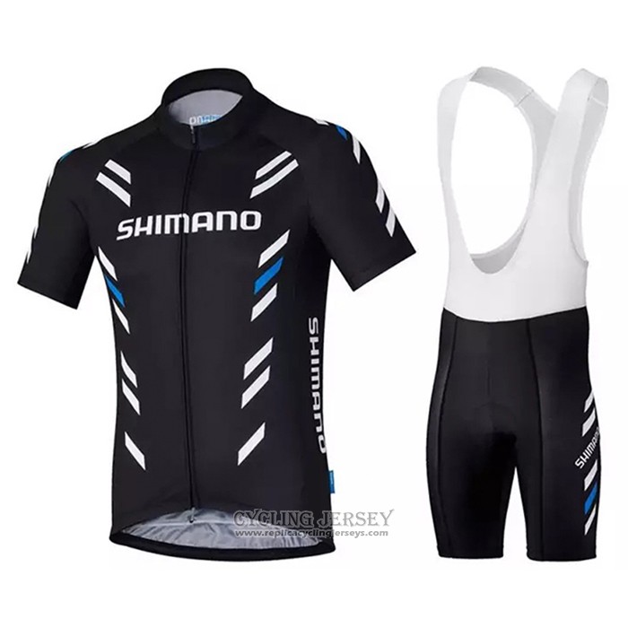 2021 Cycling Jersey Shimano Black Short Sleeve And Bib Short