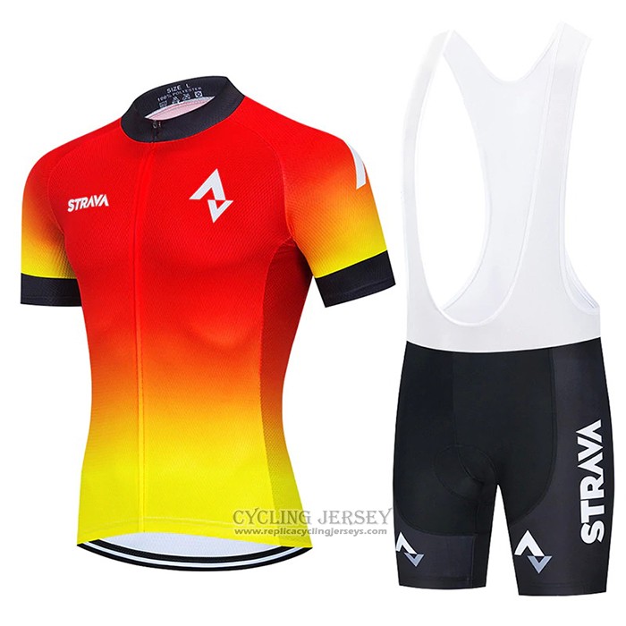 2021 Cycling Jersey Shimano Red Yellow Short Sleeve And Bib Short