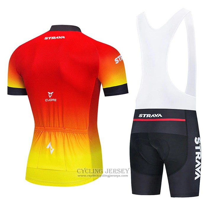 2021 Cycling Jersey Shimano Red Yellow Short Sleeve And Bib Short