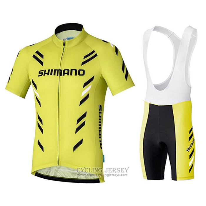 2021 Cycling Jersey Shimano White Short Sleeve And Bib Short