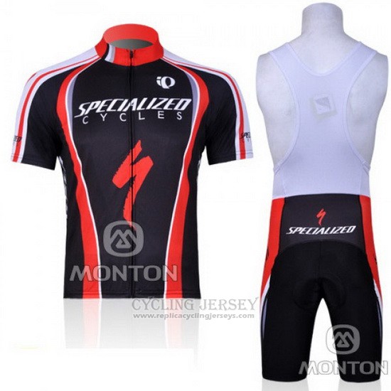 2011 Cycling Jersey Specialized Red and Black Short Sleeve and Bib Short