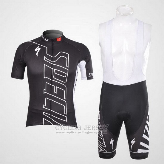 2012 Cycling Jersey Specialized White and Black Short Sleeve and Bib Short