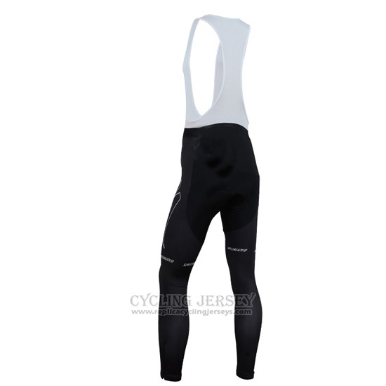2014 Cycling Jersey Specialized Black and Green Long Sleeve and Bib Tight