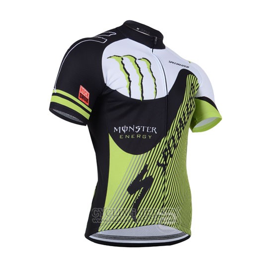 2014 Cycling Jersey Specialized Black and Green Short Sleeve and Bib Short