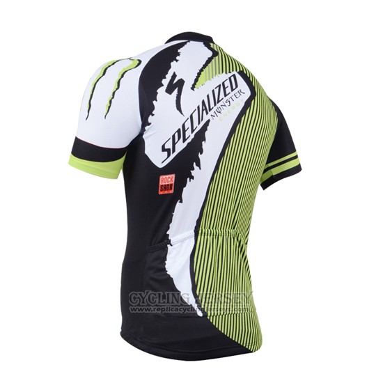 2014 Cycling Jersey Specialized Black and Green Short Sleeve and Bib Short