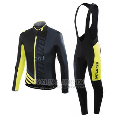 2016 Cycling Jersey Specialized Black Long Sleeve and Bib Tight