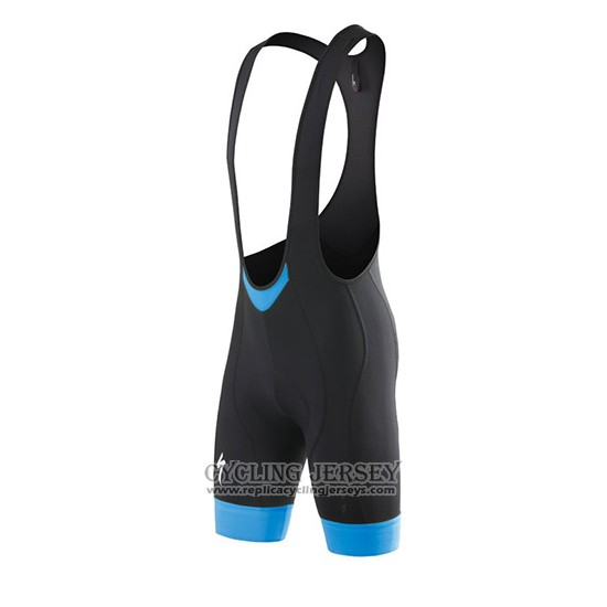 2016 Cycling Jersey Specialized Black White Blue Short Sleeve And Bib Short