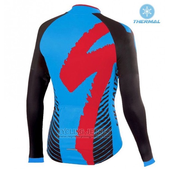 2016 Cycling Jersey Specialized Black and Blue Long Sleeve and Bib Tight