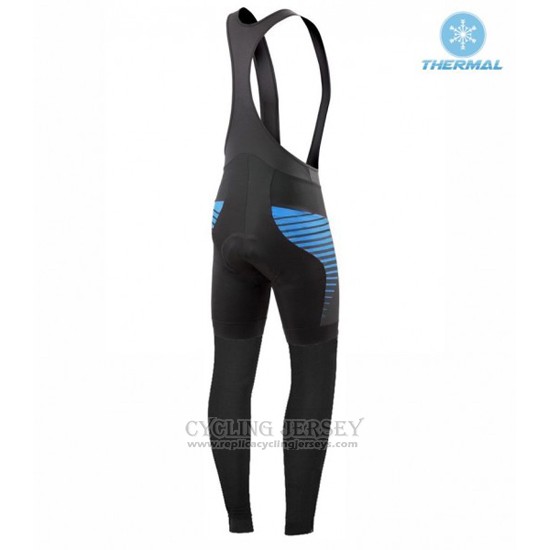 2016 Cycling Jersey Specialized Black and Blue Long Sleeve and Bib Tight