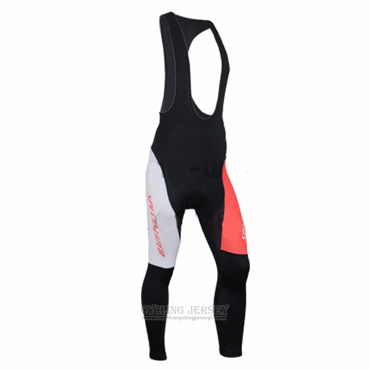 2016 Cycling Jersey Specialized Black and Orange Long Sleeve and Bib Tight