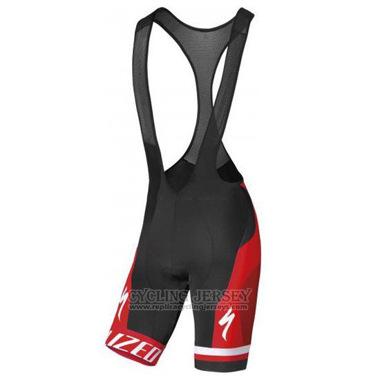 2016 Cycling Jersey Specialized Black and Red Short Sleeve and Bib Short