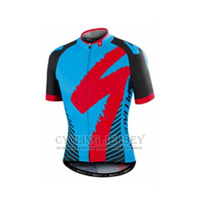 2016 Cycling Jersey Specialized Blue and Black Short Sleeve and Bib Short