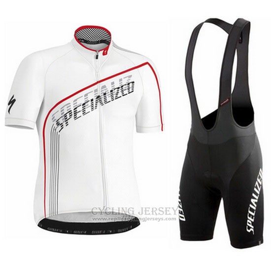 2016 Cycling Jersey Specialized Light White Short Sleeve and Bib Short