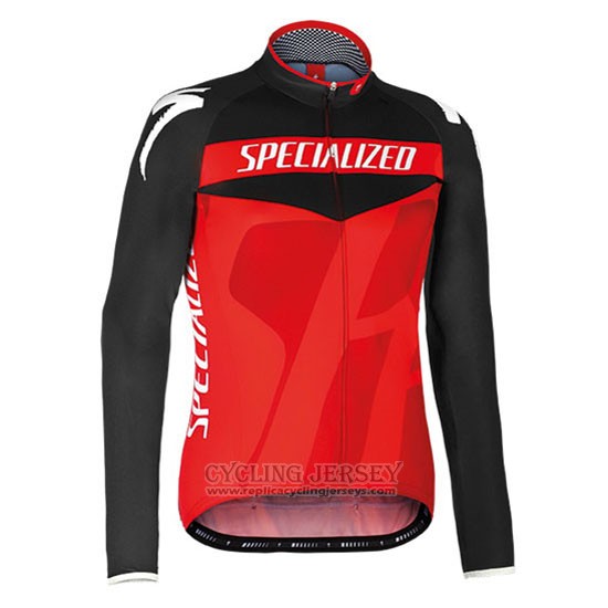 2016 Cycling Jersey Specialized Ml Black and Red Long Sleeve and Bib Tight