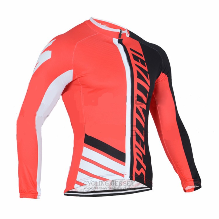 2016 Cycling Jersey Specialized Orange and Black Long Sleeve and Bib Tight