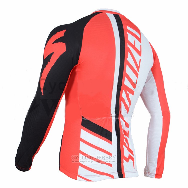 2016 Cycling Jersey Specialized Orange and Black Long Sleeve and Bib Tight