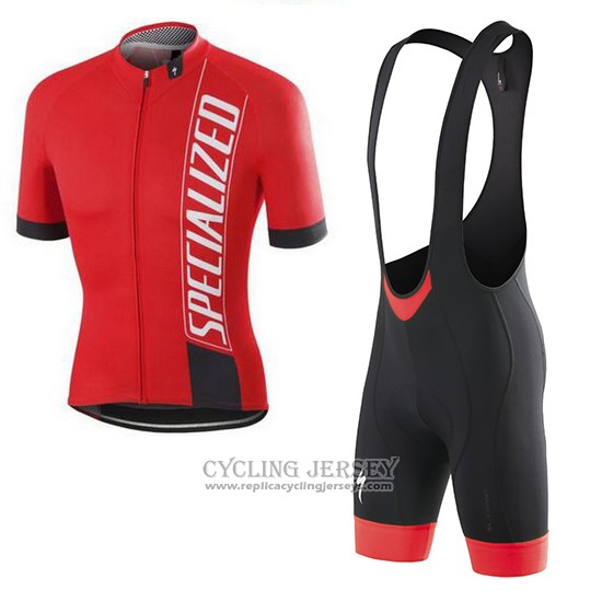 2016 Cycling Jersey Specialized Red White Black Short Sleeve And Bib Short