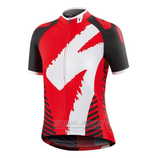 2016 Cycling Jersey Specialized Red and Black Short Sleeve and Bib Short