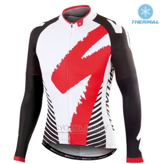 2016 Cycling Jersey Specialized Red and White Long Sleeve and Bib Tight
