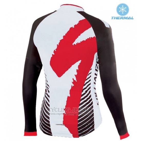 2016 Cycling Jersey Specialized Red and White Long Sleeve and Bib Tight