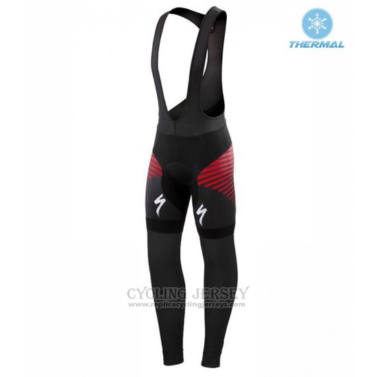 2016 Cycling Jersey Specialized Red and White Long Sleeve and Bib Tight