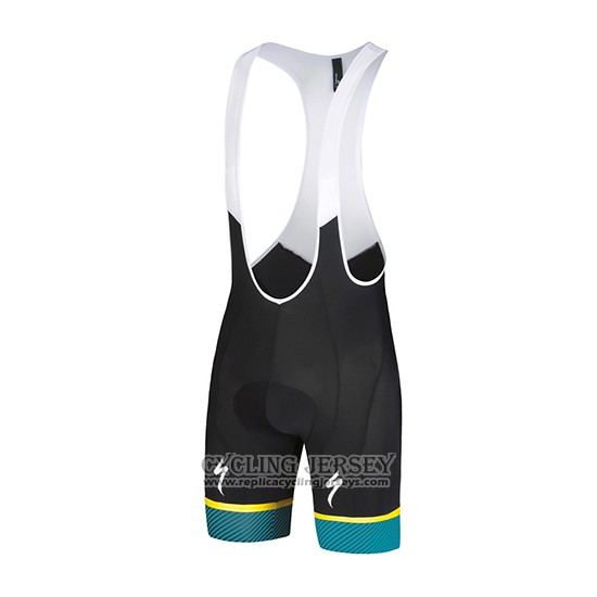 2018 Cycling Jersey Specialized Black Blue Yellow Short Sleeve And Bib Short