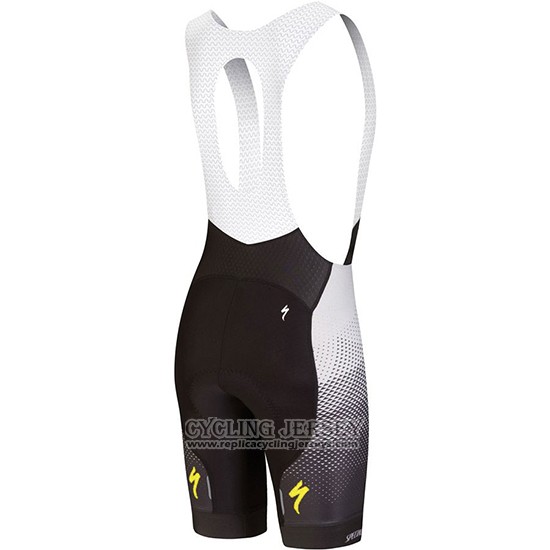 2018 Cycling Jersey Specialized Black Gray Yellow Short Sleeve And Bib Short