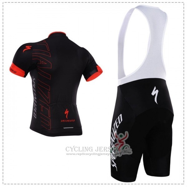 2018 Cycling Jersey Specialized Black Red Short Sleeve Salopette