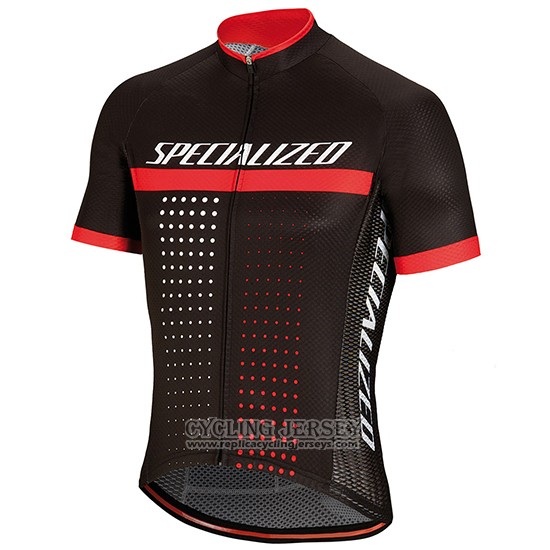 2018 Cycling Jersey Specialized Black White Red Short Sleeve And Bib Short