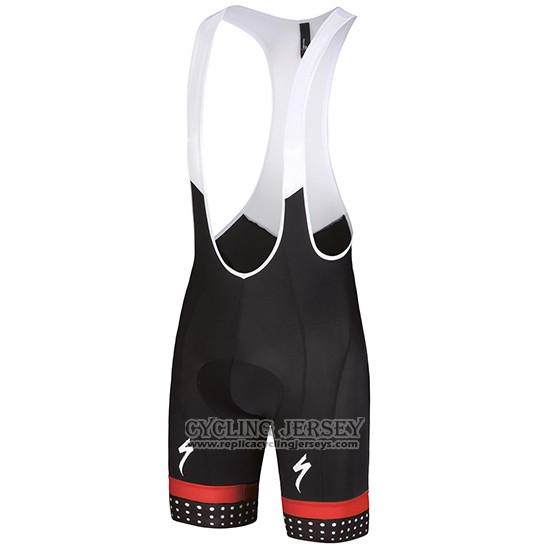 2018 Cycling Jersey Specialized Black White Red Short Sleeve And Bib Short