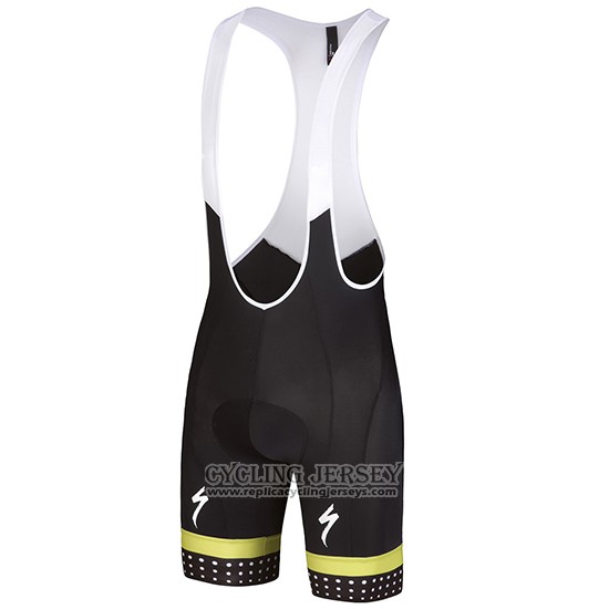 2018 Cycling Jersey Specialized Black Yellow Short Sleeve And Bib Short