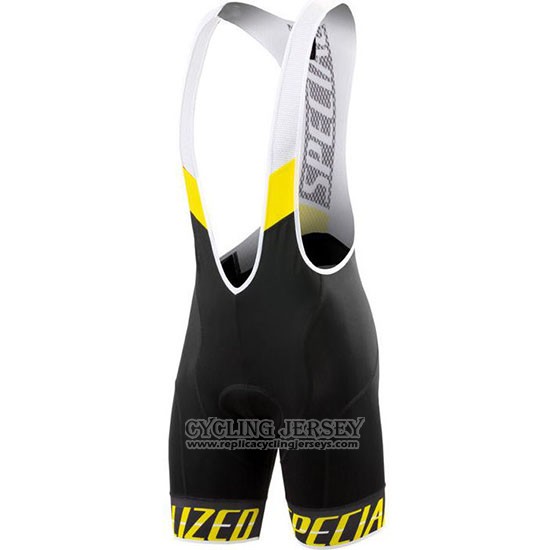 2018 Cycling Jersey Specialized Black Yellow White Short Sleeve And Bib Short
