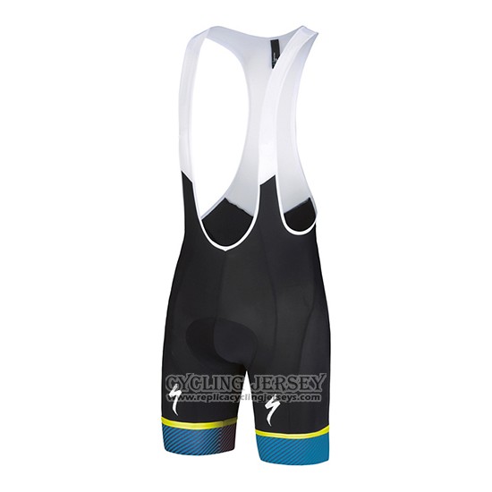 2018 Cycling Jersey Specialized Blue Yellow White Short Sleeve And Bib Short