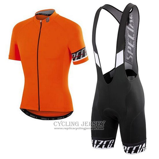 2018 Cycling Jersey Specialized Orange Black Short Sleeve And Bib Short