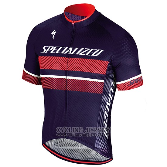2018 Cycling Jersey Specialized Purple Red Short Sleeve And Bib Short