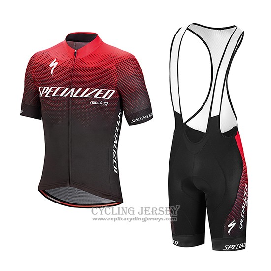 2018 Cycling Jersey Specialized Red Black White Short Sleeve And Bib Short(1)