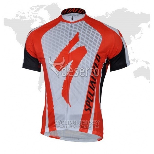 2018 Cycling Jersey Specialized Red White Short Sleeve Salopette