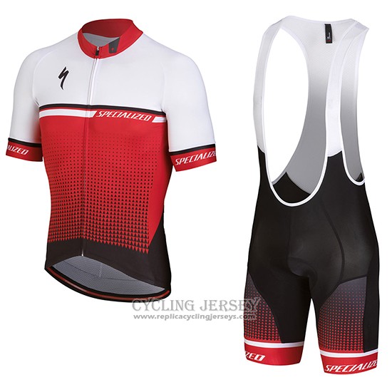 2018 Cycling Jersey Specialized White Red Black Short Sleeve And Bib Short(1)