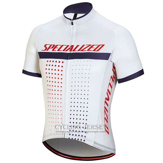 2018 Cycling Jersey Specialized White Red Purple Short Sleeve And Bib Short