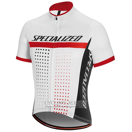 2018 Cycling Jersey Specialized White Red Short Sleeve And Bib Short