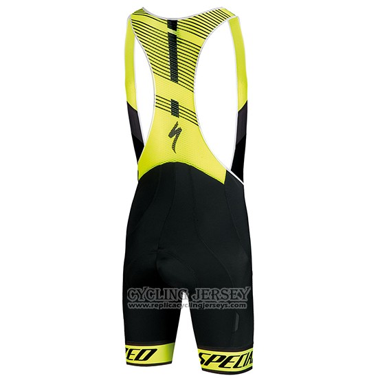 2018 Cycling Jersey Specialized Yellow Black Short Sleeve And Bib Short