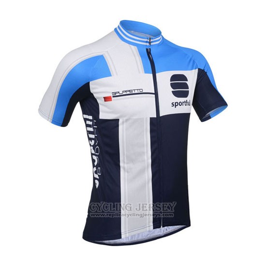 2013 Cycling Jersey Sportful White and Sky Blue Short Sleeve and Bib Short