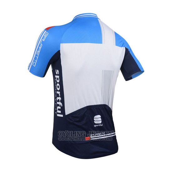 2013 Cycling Jersey Sportful White and Sky Blue Short Sleeve and Bib Short