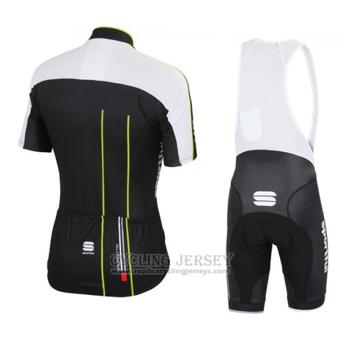 2016 Cycling Jersey Sportful Black Green Short Sleeve and Bib Short